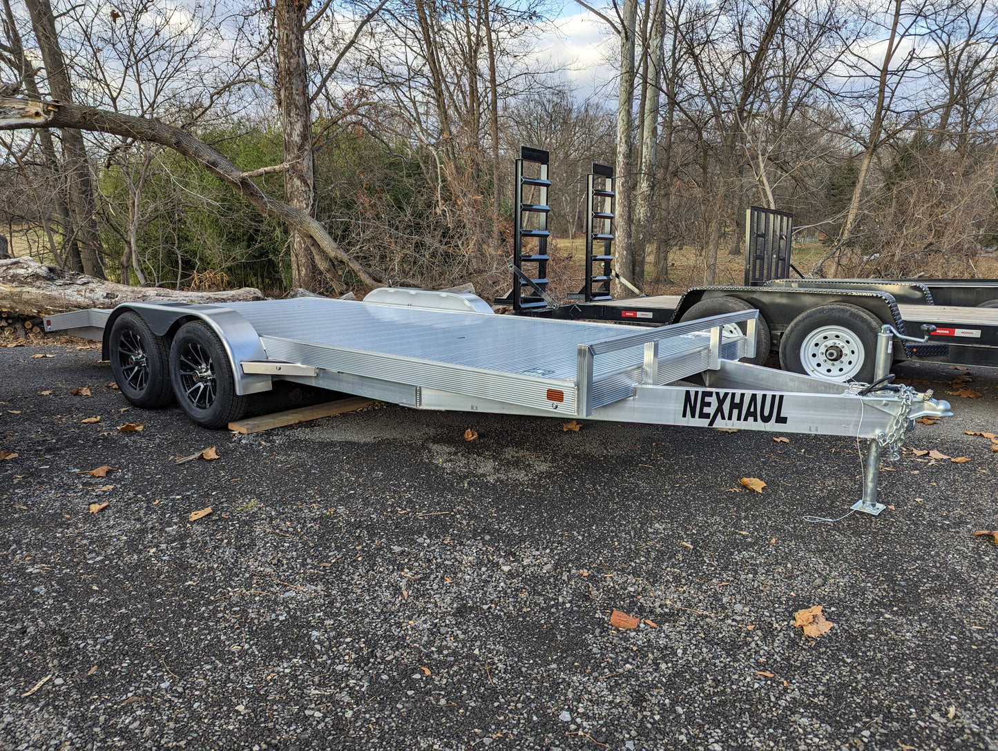 2024 Nexhaul 18' 7K Aluminum Car Trailer with Custom Alloy Wheels