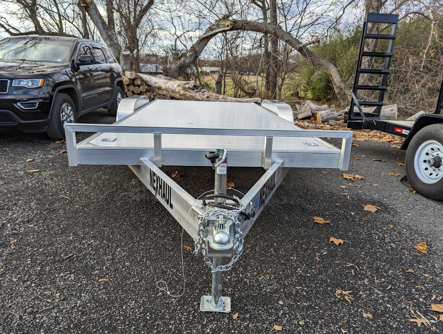 2024 Nexhaul 18' 7K Aluminum Car Trailer with Custom Alloy Wheels