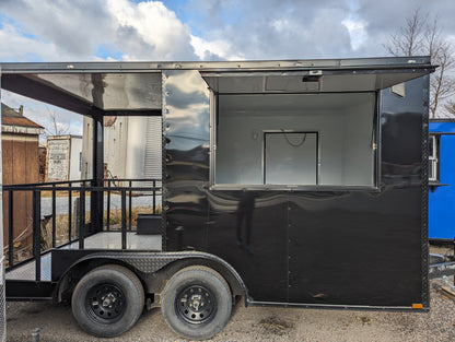 2023 Quality Cargo 7x14' 7K Concession Trailer with Porch