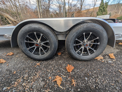 2024 Nexhaul 18' 7K Aluminum Car Trailer with Custom Alloy Wheels